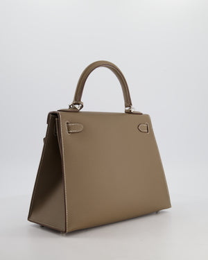 Hermès Kelly 28 Sellier Bag in Etoupe Epsom Leather with Palladium Hardware