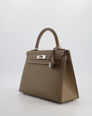 Hermès Kelly 28 Sellier Bag in Etoupe Epsom Leather with Palladium Hardware