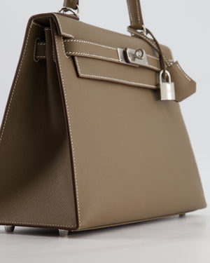 Hermès Kelly 28 Sellier Bag in Etoupe Epsom Leather with Palladium Hardware