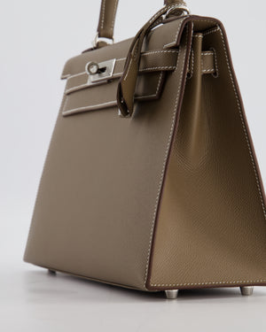 Hermès Kelly 28 Sellier Bag in Etoupe Epsom Leather with Palladium Hardware