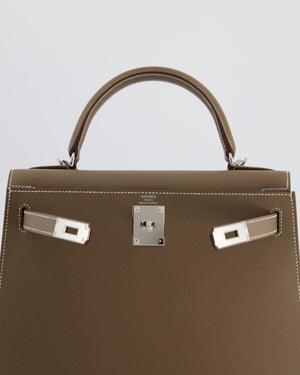 Hermès Kelly 28 Sellier Bag in Etoupe Epsom Leather with Palladium Hardware