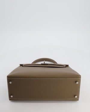 Hermès Kelly 28 Sellier Bag in Etoupe Epsom Leather with Palladium Hardware