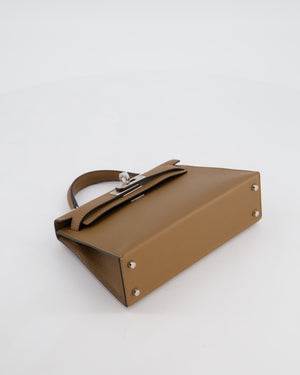 *HOT* Hermès Mini Kelly II 20 Bag in Alezan Epsom Leather with Palladium Hardware