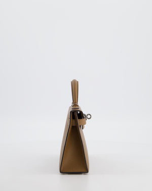 *HOT* Hermès Mini Kelly II 20 Bag in Alezan Epsom Leather with Palladium Hardware