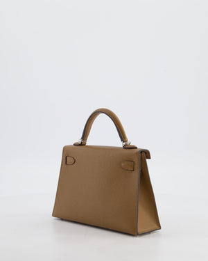 *HOT* Hermès Mini Kelly II 20 Bag in Alezan Epsom Leather with Palladium Hardware