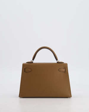 *HOT* Hermès Mini Kelly II 20 Bag in Alezan Epsom Leather with Palladium Hardware