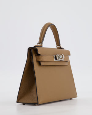 *HOT* Hermès Mini Kelly II 20 Bag in Alezan Epsom Leather with Palladium Hardware