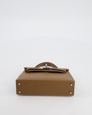 *HOT* Hermès Mini Kelly II 20 Bag in Alezan Epsom Leather with Palladium Hardware