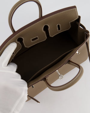 Hermès Birkin 25 Retourne Bag in Etoupe Togo Leather with Palladium Hardware