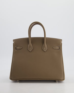 Hermès Birkin 25 Retourne Bag in Etoupe Togo Leather with Palladium Hardware