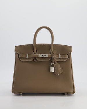 Hermès Birkin 25 Retourne Bag in Etoupe Togo Leather with Palladium Hardware