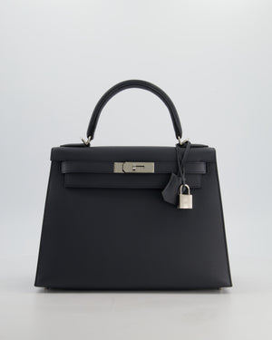 Hermès Kelly 28 Sellier Bag in Gris Misty Epsom Leather with Palladium Hardware