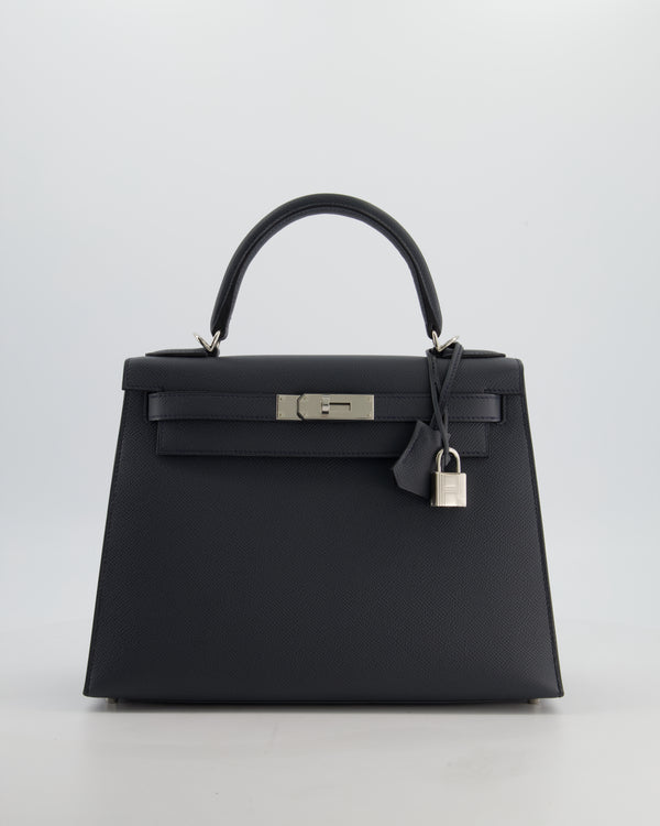 Hermès Kelly 28 Sellier Bag in Gris Misty Epsom Leather with Palladium Hardware