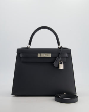 Hermès Kelly 28 Sellier Bag in Gris Misty Epsom Leather with Palladium Hardware