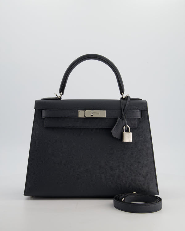Hermès Kelly 28 Sellier Bag in Gris Misty Epsom Leather with Palladium Hardware