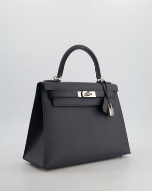 Hermès Kelly 28 Sellier Bag in Gris Misty Epsom Leather with Palladium Hardware