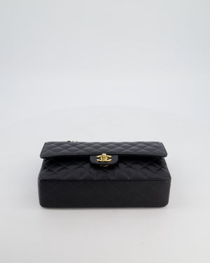 Chanel Vintage Medium Black Classic Double Flap Bag in Caviar Leather with Gold Hardware