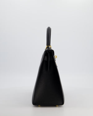 Hermès Kelly 28 Sellier Bag in Noir Epsom Leather with Gold Hardware
