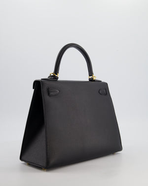 Hermès Kelly 28 Sellier Bag in Noir Epsom Leather with Gold Hardware