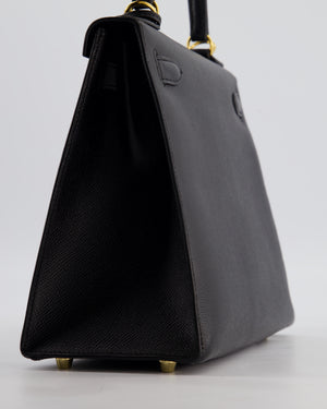Hermès Kelly 28 Sellier Bag in Noir Epsom Leather with Gold Hardware
