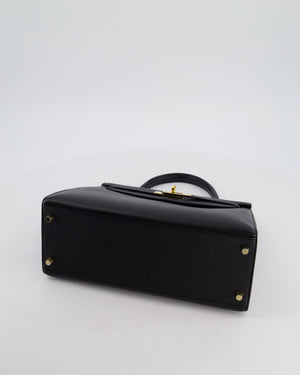 Hermès Kelly 28 Sellier Bag in Noir Epsom Leather with Gold Hardware