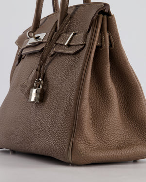 Hermès Birkin 30 Retourne Bag in Etoupe Togo Leather with Palladium Hardware