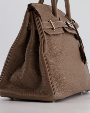 Hermès Birkin 30 Retourne Bag in Etoupe Togo Leather with Palladium Hardware