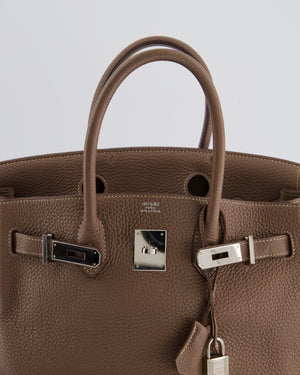 Hermès Birkin 30 Retourne Bag in Etoupe Togo Leather with Palladium Hardware