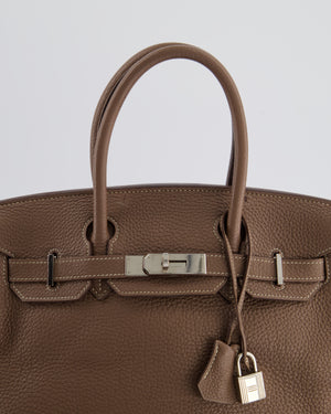 Hermès Birkin 30 Retourne Bag in Etoupe Togo Leather with Palladium Hardware