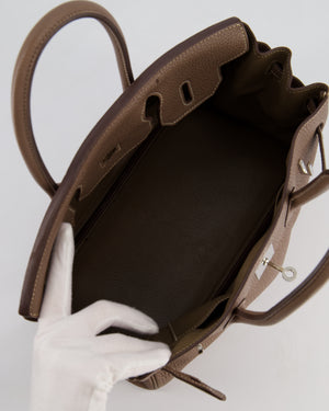 Hermès Birkin 30 Retourne Bag in Etoupe Togo Leather with Palladium Hardware