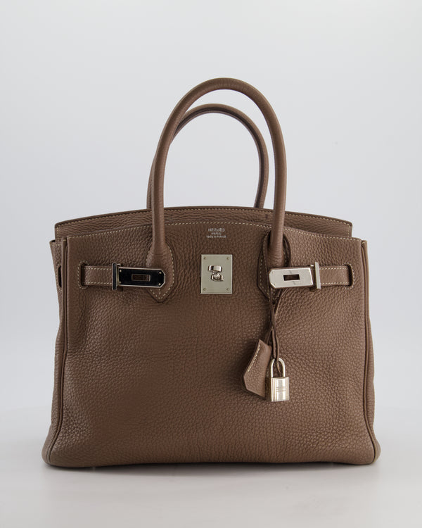 Hermès Birkin 30 Retourne Bag in Etoupe Togo Leather with Palladium Hardware