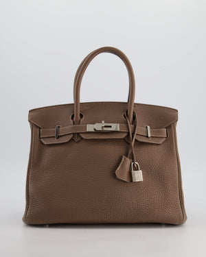 Hermès Birkin 30 Retourne Bag in Etoupe Togo Leather with Palladium Hardware