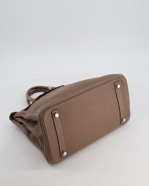 Hermès Birkin 30 Retourne Bag in Etoupe Togo Leather with Palladium Hardware