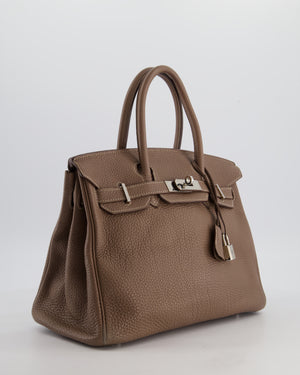 Hermès Birkin 30 Retourne Bag in Etoupe Togo Leather with Palladium Hardware