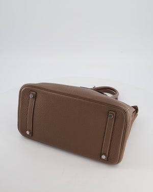 Hermès Birkin 30 Retourne Bag in Etoupe Togo Leather with Palladium Hardware