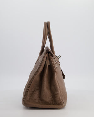 Hermès Birkin 30 Retourne Bag in Etoupe Togo Leather with Palladium Hardware