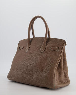 Hermès Birkin 30 Retourne Bag in Etoupe Togo Leather with Palladium Hardware