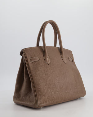 Hermès Birkin 30 Retourne Bag in Etoupe Togo Leather with Palladium Hardware