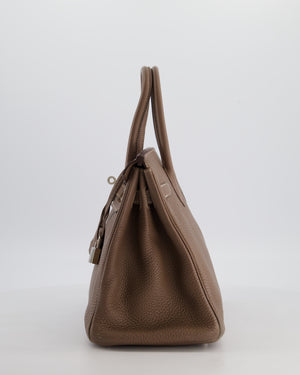 Hermès Birkin 30 Retourne Bag in Etoupe Togo Leather with Palladium Hardware
