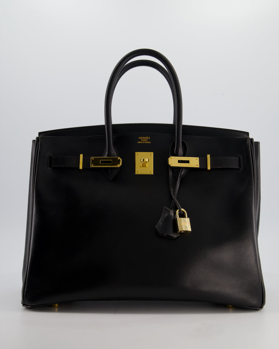 *SUPER RARE* Hermès Birkin 35cm Bag in Black Box Leather with Gold Hardware