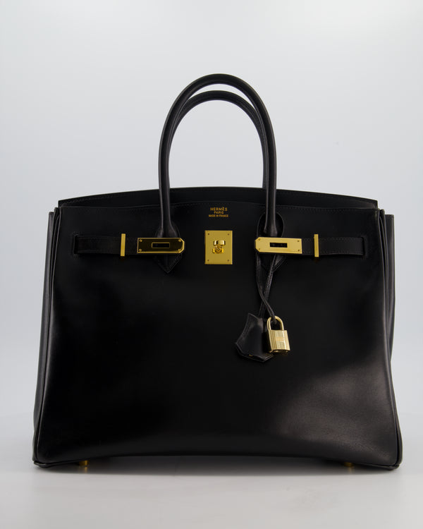 *SUPER RARE* Hermès Birkin 35cm Bag in Black Box Leather with Gold Hardware