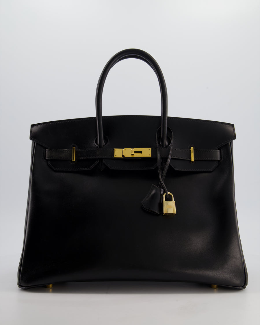 *SUPER RARE* Hermès Birkin 35cm Bag in Black Box Leather with Gold Hardware
