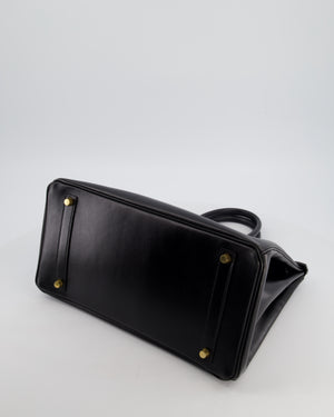 *SUPER RARE* Hermès Birkin 35cm Bag in Black Box Leather with Gold Hardware