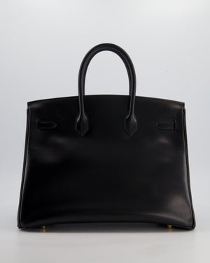 *SUPER RARE* Hermès Birkin 35cm Bag in Black Box Leather with Gold Hardware