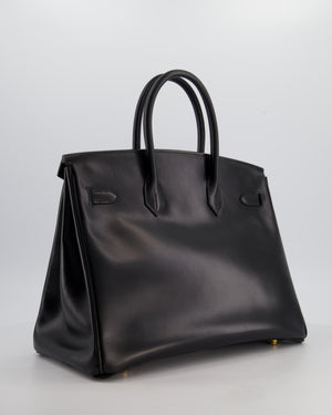 *SUPER RARE* Hermès Birkin 35cm Bag in Black Box Leather with Gold Hardware
