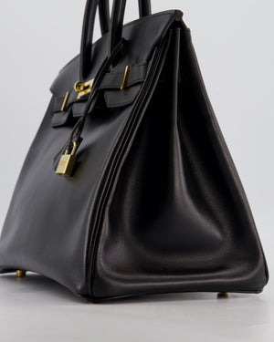 *SUPER RARE* Hermès Birkin 35cm Bag in Black Box Leather with Gold Hardware