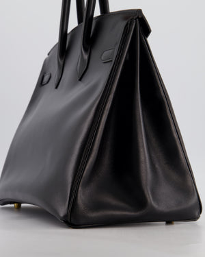 *SUPER RARE* Hermès Birkin 35cm Bag in Black Box Leather with Gold Hardware