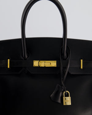 *SUPER RARE* Hermès Birkin 35cm Bag in Black Box Leather with Gold Hardware