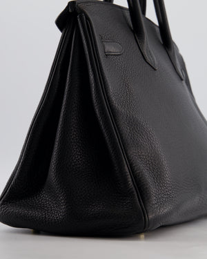 Hermès Birkin 35 Retourne Bag in Noir Togo Leather with Gold Hardware