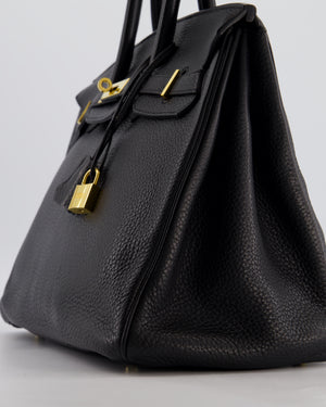 Hermès Birkin 35 Retourne Bag in Noir Togo Leather with Gold Hardware
